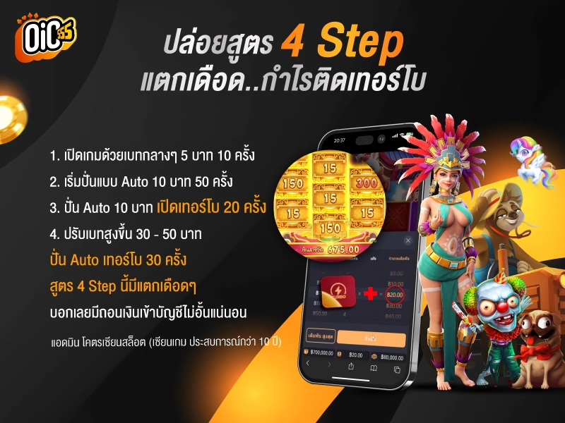 สูตรสล็อต 4 Step แตกเดือด..กำไรติดเทอร์โบ